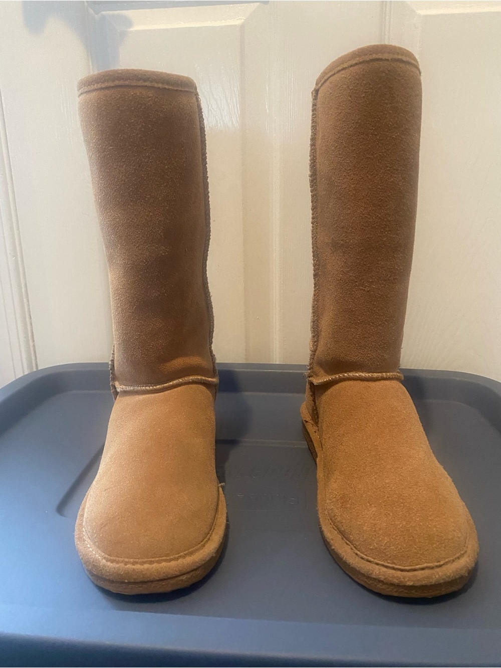 Bjorndal Tall Suede Winter Boots in Chestnut Brown